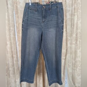 Classic Blue Women's High Rise Cropped Jeans